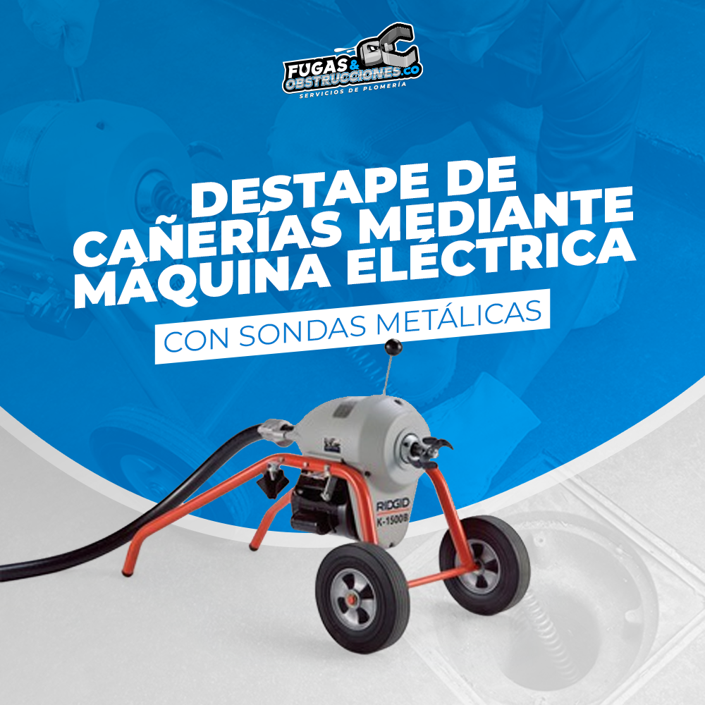 Sonda electrica para destape de cañerías